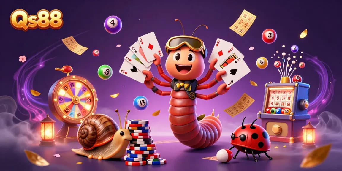 Experience exciting gameplay at Qs88 with vibrant characters and casino elements in dynamic action.