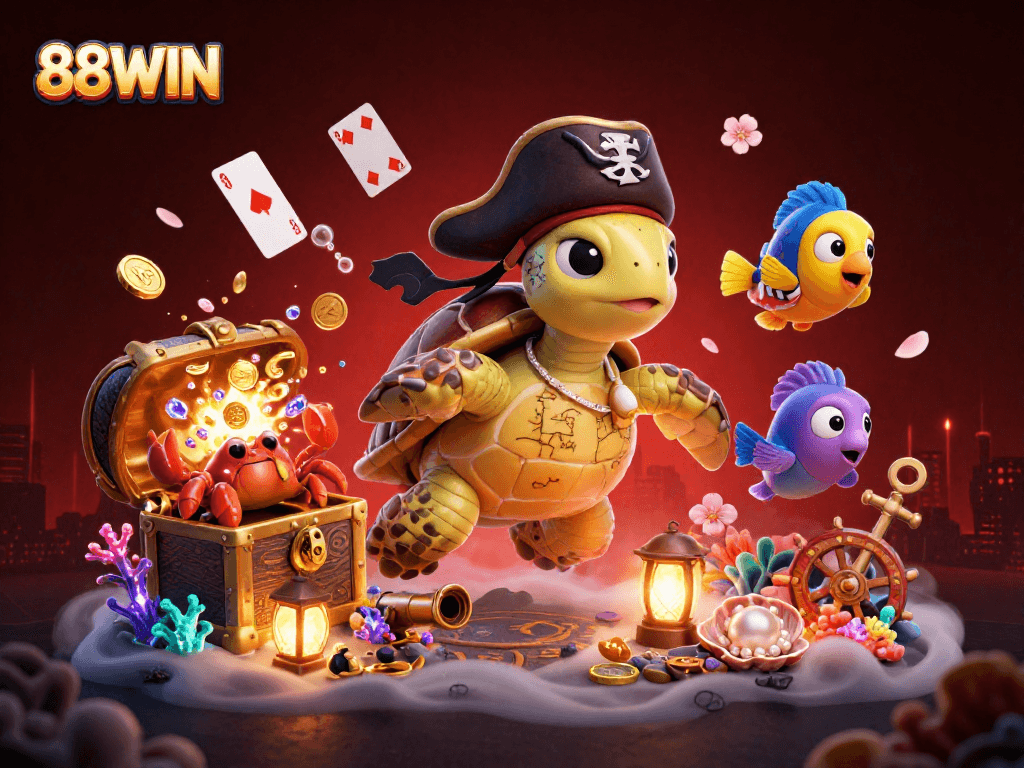 Experience thrilling moments at 88WIN as you dive into a vibrant underwater casino adventure with treasure!