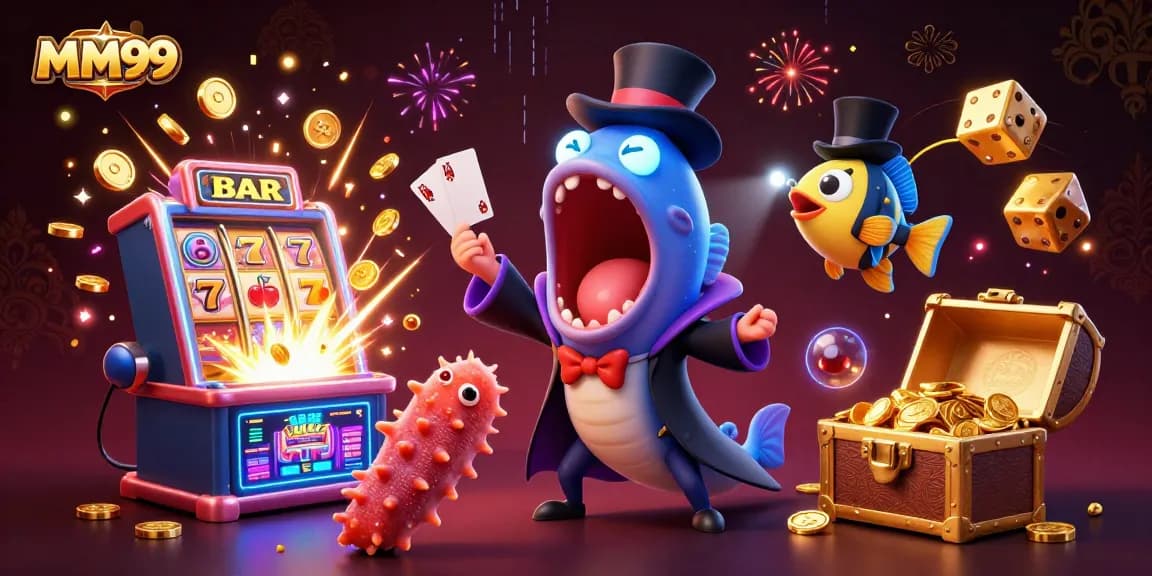 Experience thrilling MM99 gameplay with a magical underwater casino scene full of excitement.