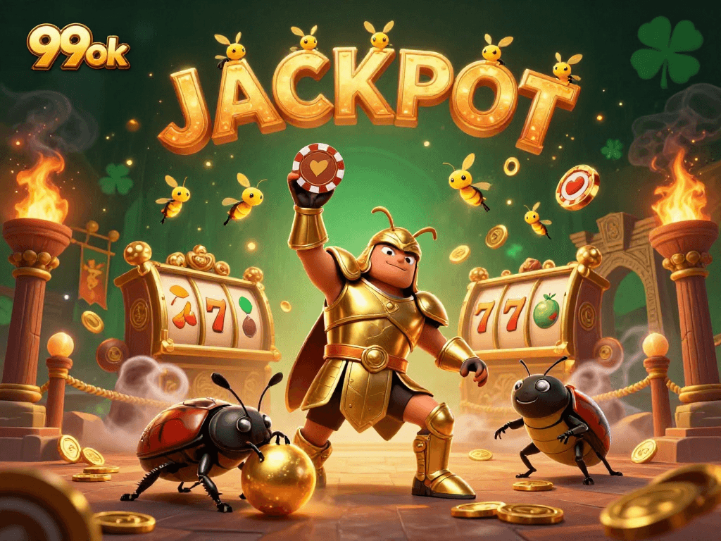 Experience thrilling wins with 99ok at this vibrant online casino scene featuring jackpot elements.