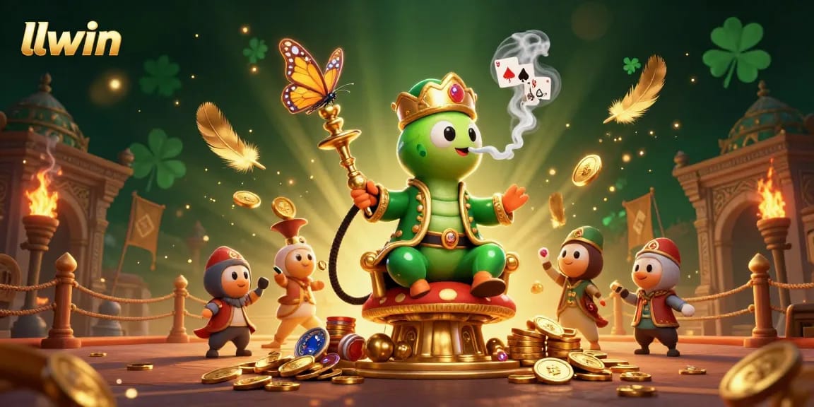 Experience captivating gaming action at llwin with a vibrant 3D illustration of a whimsical casino scene.