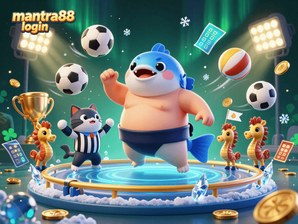 Place your bets with mantra88 login in a vibrant 3D casino scene featuring animated characters and dynamic game elements.