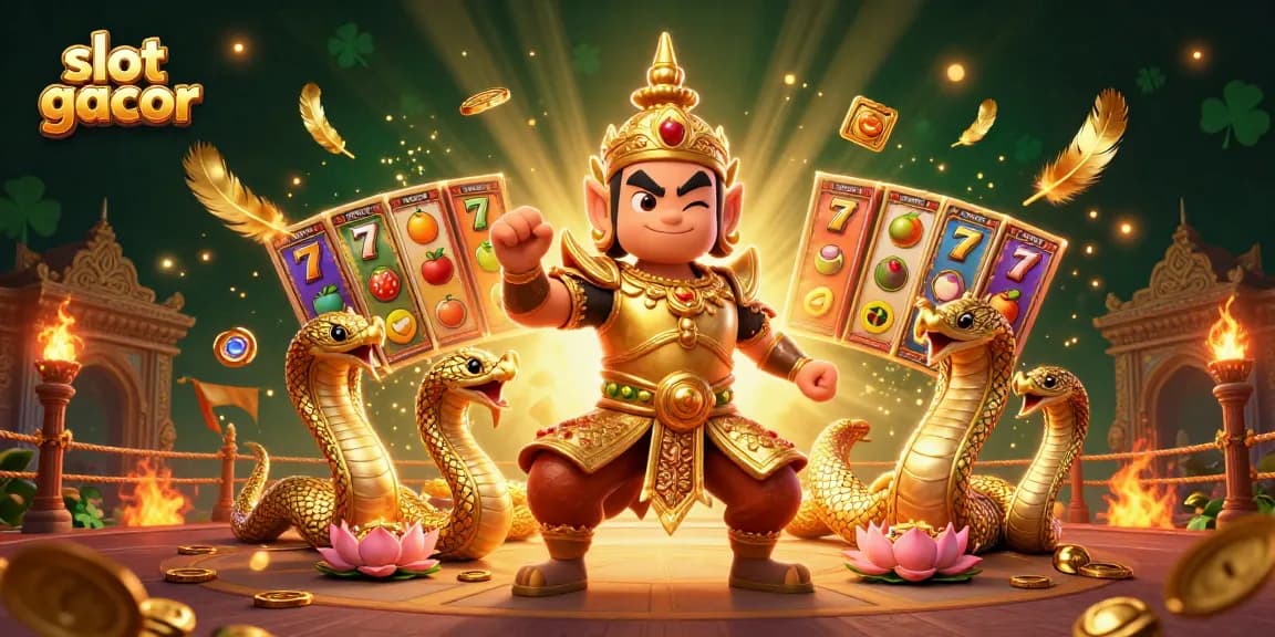 Experience the excitement of slot gacor with a captivating 3D illustration of engaging characters and vibrant casino elements.