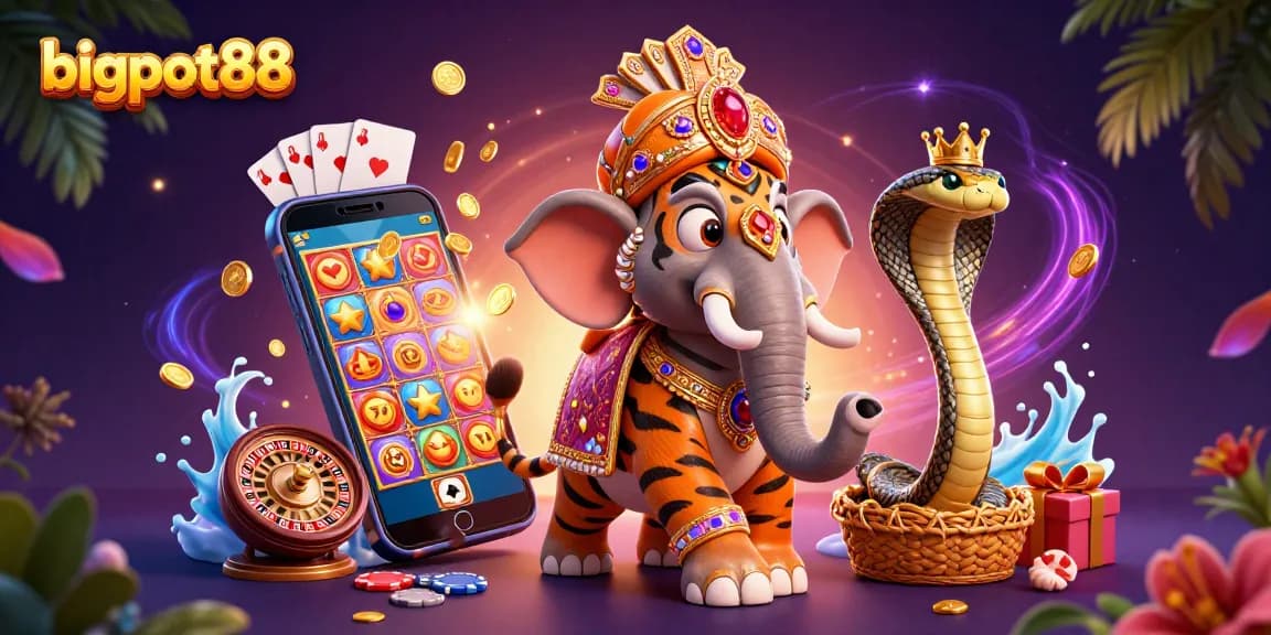 Experience thrilling gameplay at bigpot88 with vibrant slot games, enchanting characters, and dynamic casino elements.