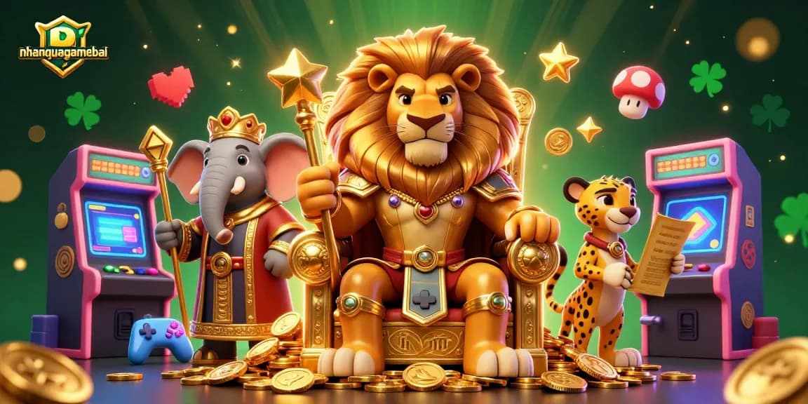 Engage in thrilling Callbreak strategies at nhanquagamebai with expert gamer icons in a vibrant casino setting.