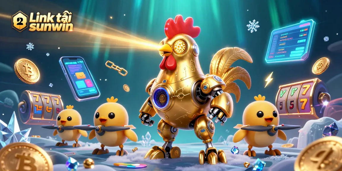 Engage in the immersive gaming experience with Link tải sunwin featuring vibrant 3D casino elements.