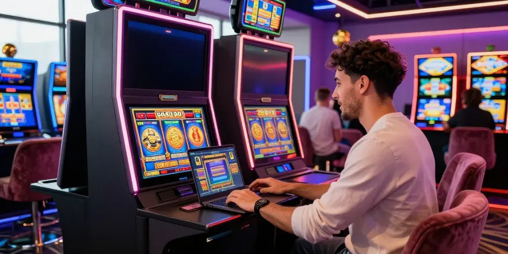 Engaging slot gacor gaming experience in a vibrant casino setting.