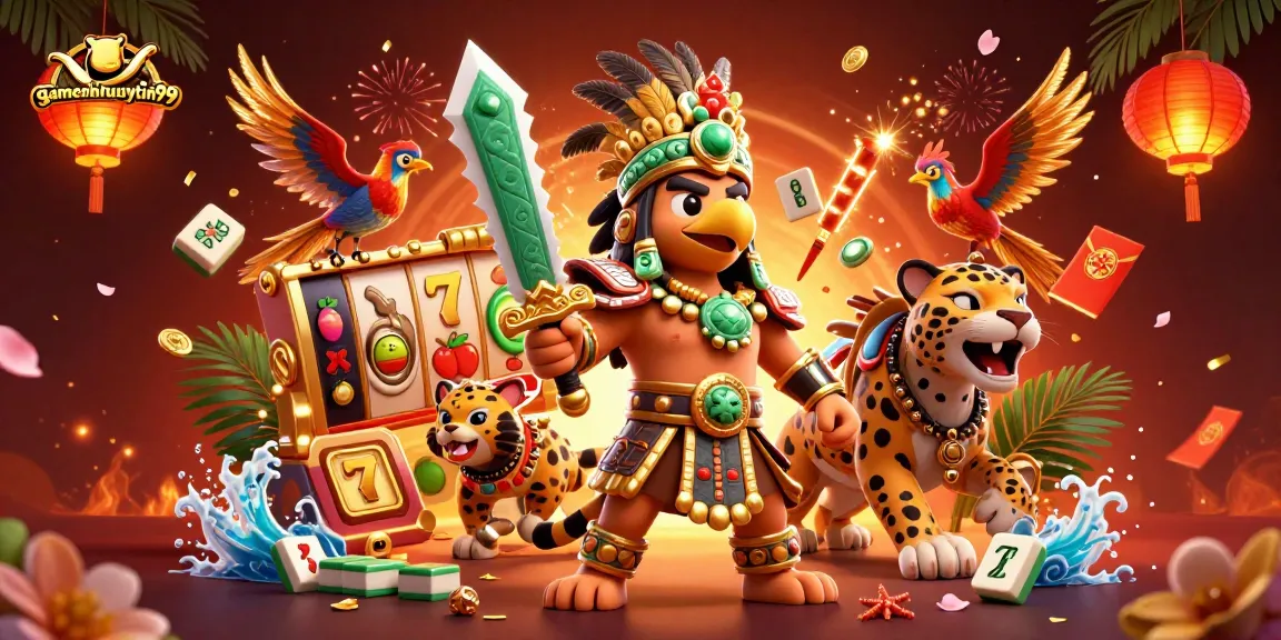 Engage luck with gamenohuuytin99: A vibrant casino scene featuring colorful slot machines.