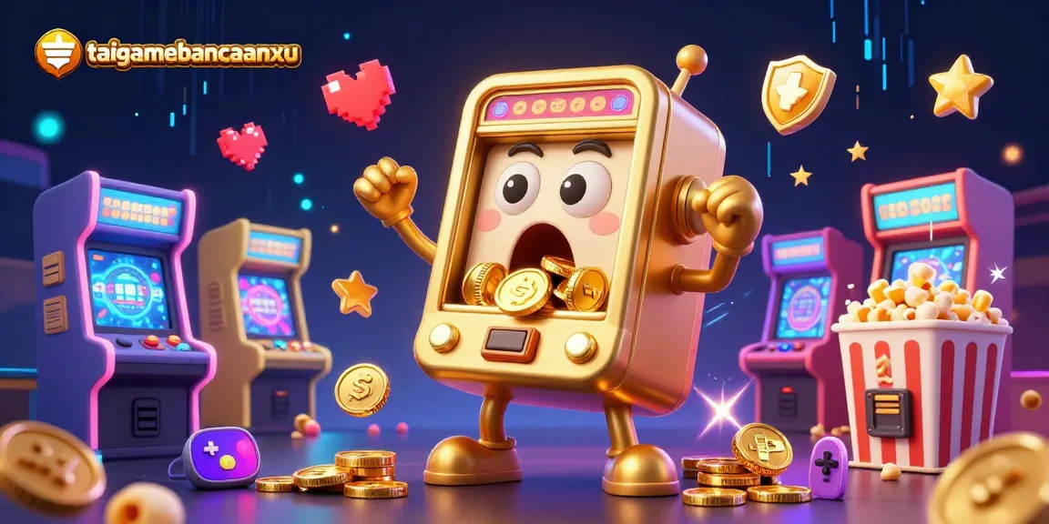 Experience the thrill of taigamebancaanxu with golden slot machines celebrating jackpots amid vibrant 3D gaming elements.