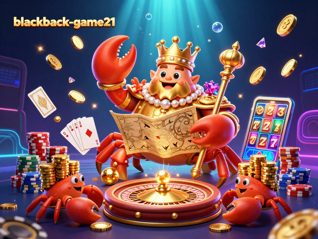Win big with blackjack-game21 as the golden crab emperor leads the underwater casino adventure.