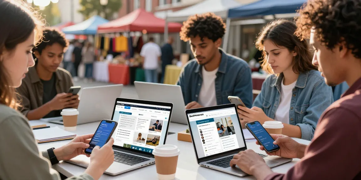 Users engaging on BedPersonal for local classifieds in vibrant setting.