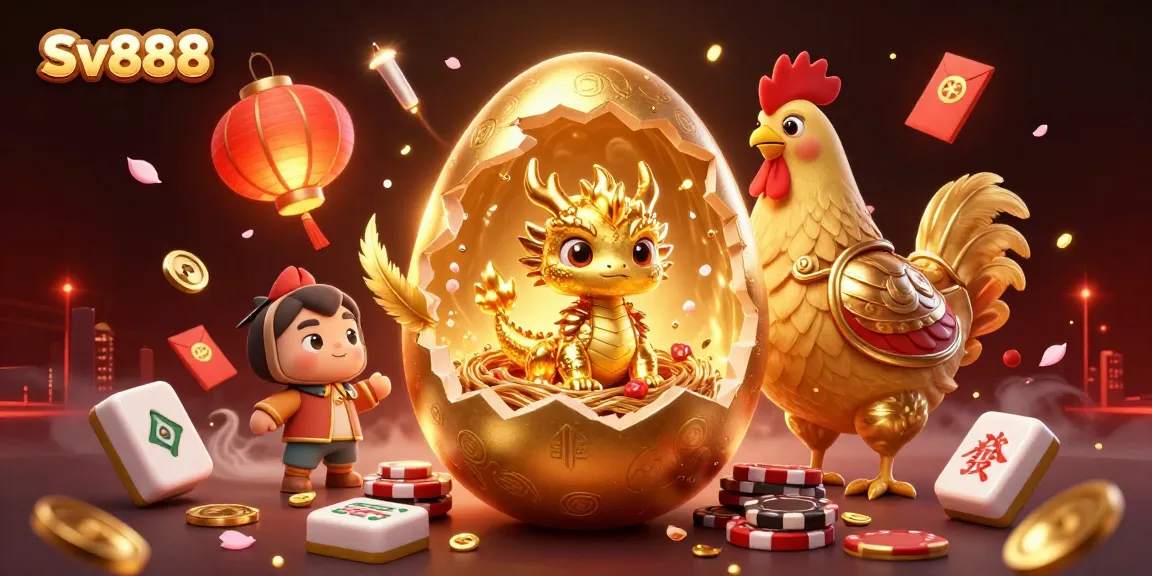 Engage in thrilling gameplay at Sv888, a dazzling digital casino experience with golden dragon motifs.