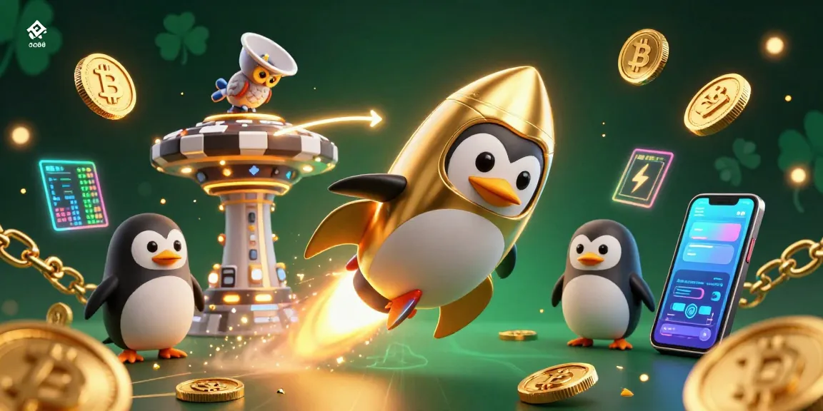 Experience thrilling gameplay with the stunning ea88 casino space adventure featuring a golden penguin and Bitcoin elements.