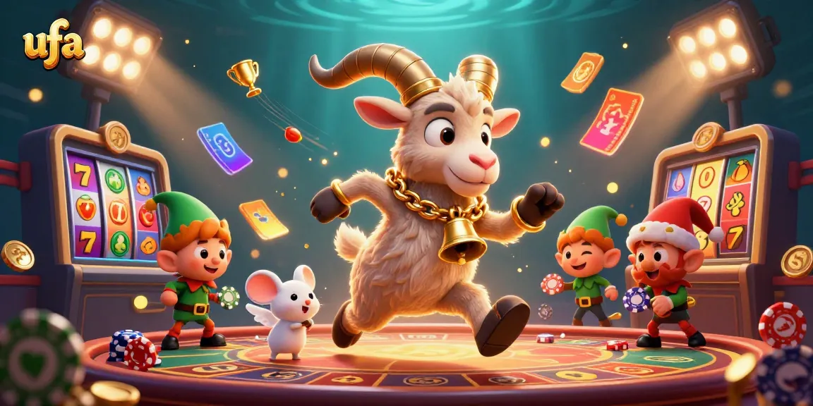 ภาพประกอบ UFA ที่มี Krampus และตัวละครน่ารักในคาสิโน