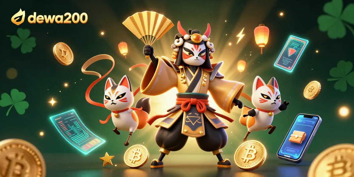 Mengalami permainan dewa200 dengan ilustrasi seni digital 3D penuh warna dan detail tinggi termasuk elemen kasino.
