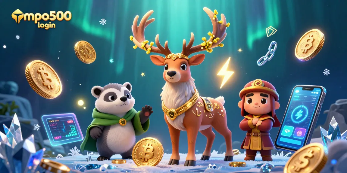 Engage with mpo500 login for thrilling online gaming adventures amidst mystical characters and crypto elements.