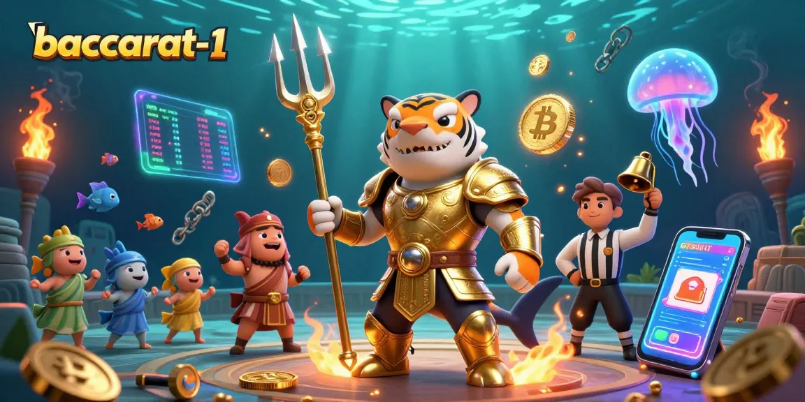 Experience thrilling baccarat-1 action in a rich 3D underwater casino scene.