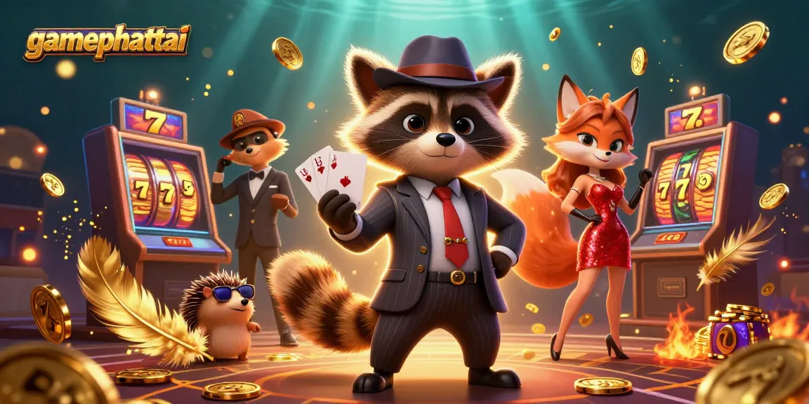 Spin the reels and collect jackpots with gamephattai in this vibrant casino scene.