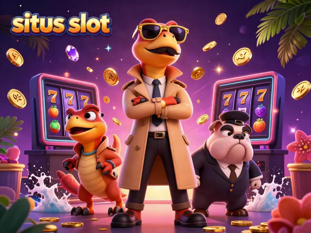 Raptors bertopeng dan raksasa di lounge VIP casino menguji keberuntungan di situs slot.