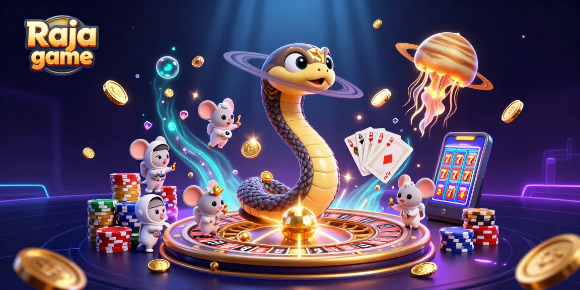 Engage in thrilling bets on Raja game with the Saturn roulette wheel, astronaut mice, and cosmic dealer.
