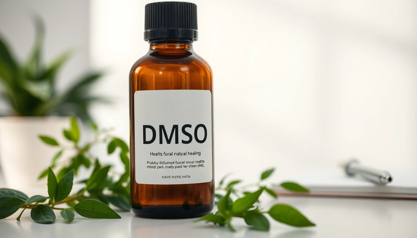 Evaluate the benefits of drinking dmso with DMSO bottle and calming natural elements.