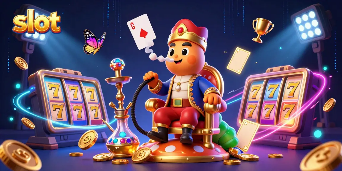 Engaging slot game scene with a caterpillar master, colorful reels, and gold coins in action.