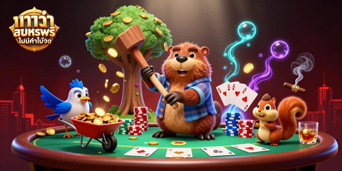 ภาพวาด 3D แสดงบาคาร่าสมัครฟรีไม่มีค่าใช้จ่าย พร้อมตุ๊กตาน่ารักและอุปกรณ์คาสิโน
