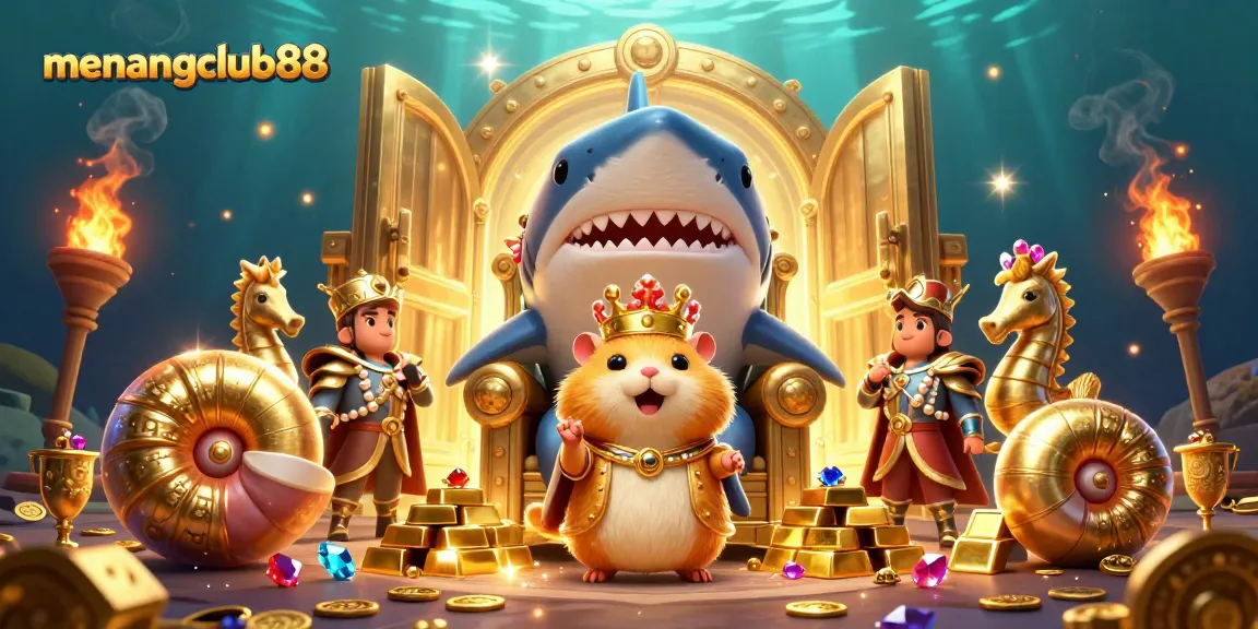 Win big at menangclub88 with a vibrant 3D casino adventure featuring a golden hamster king!