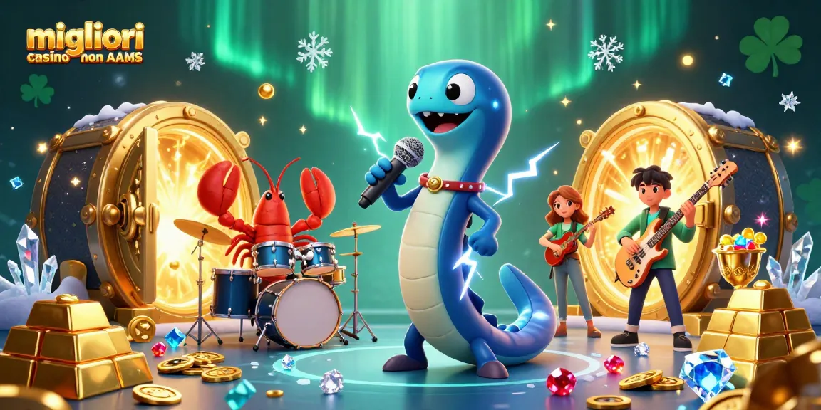 Visualizza i migliori casino non AAMS in un'illustrazione navale con giochi e tesori in un'affascinante scena.