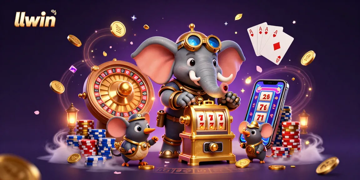 Experience thrilling wins at llwin with a steampunk elephant and dynamic casino elements.