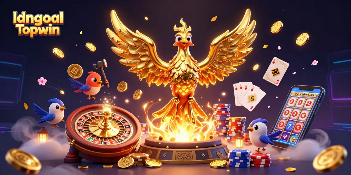 Experience thrilling gameplay with Idngoal Topwin's vibrant casino scene featuring a golden phoenix