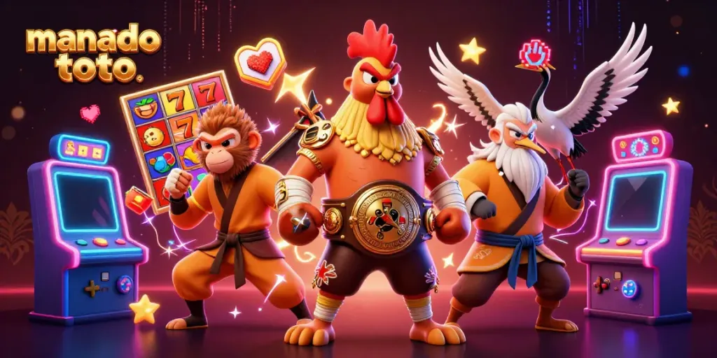 Engage in thrilling gameplay with manado toto featuring vibrant slot reels and fun characters.