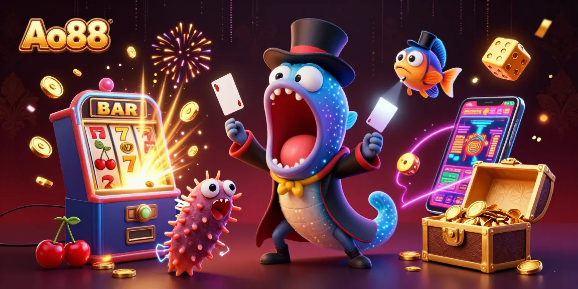Experience Ao88's magical casino adventure with vibrant jackpot action from dynamic sea creatures.