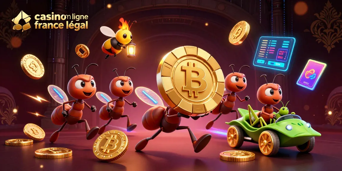 Participez à l'excitation des jeux avec "casino en ligne France légal", un braquage des fourmis animées!