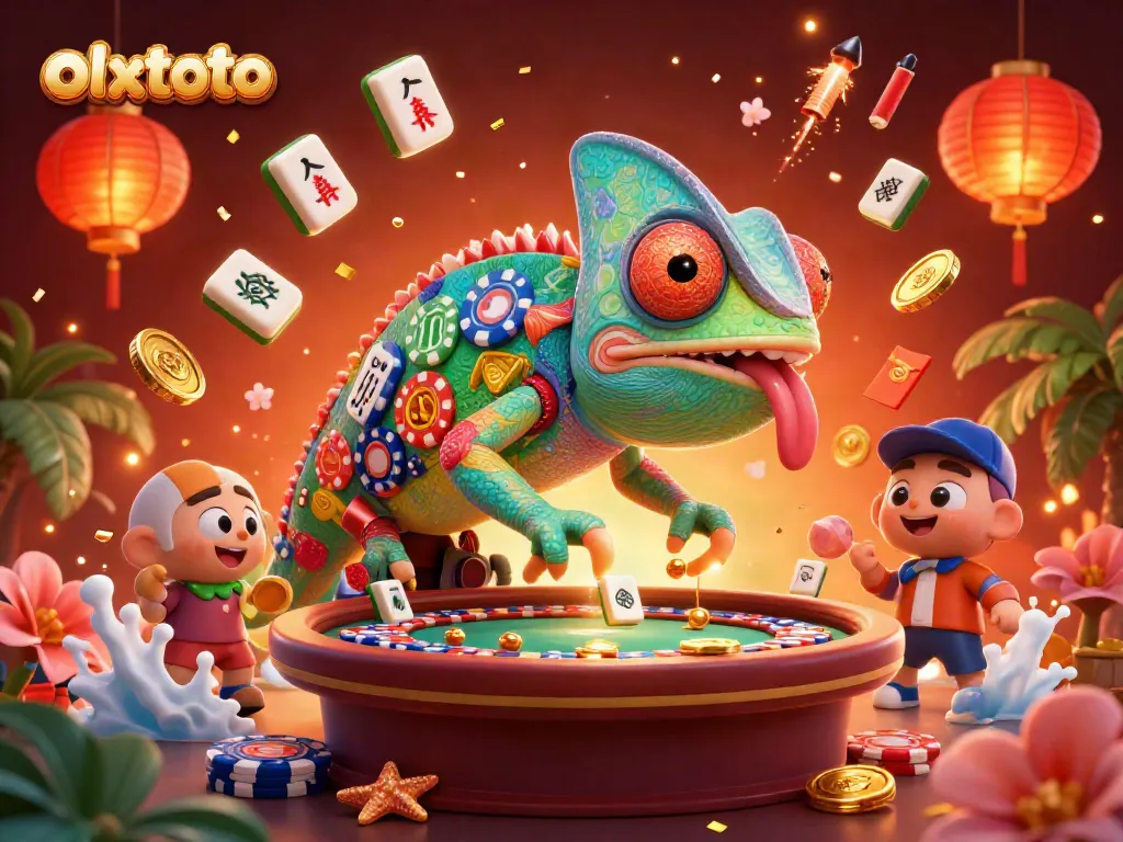 Menangkan permainan di olxtoto dengan chameleon kasino animasi yang menarik dan beragam elemen permainan.