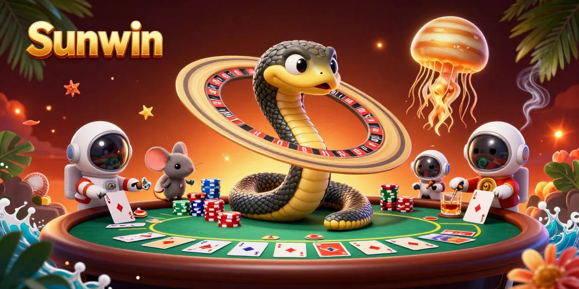 Engage with Sunwin's thrilling cosmic roulette scene, showcasing exciting gambling elements and action.