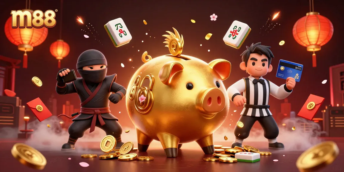 Engage with m88's vibrant online casino atmosphere featuring dynamic characters and rich gaming elements.