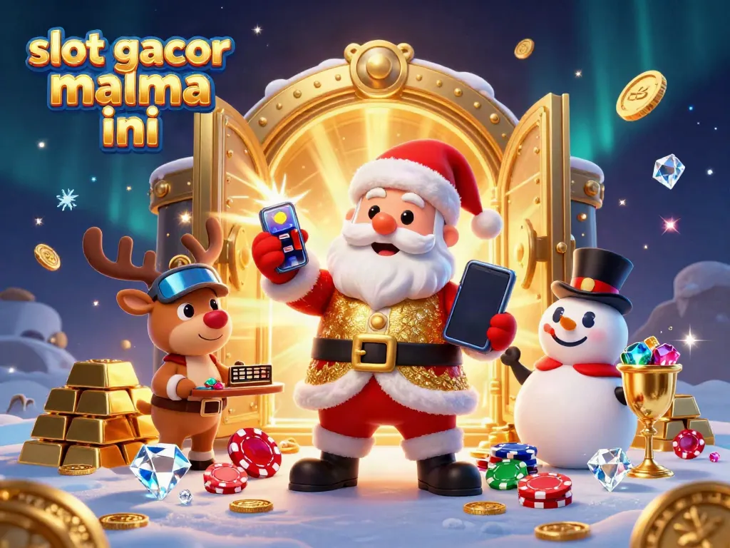 Spin to win with slot gacor malma ini in a festive casino scene filled with treasures.