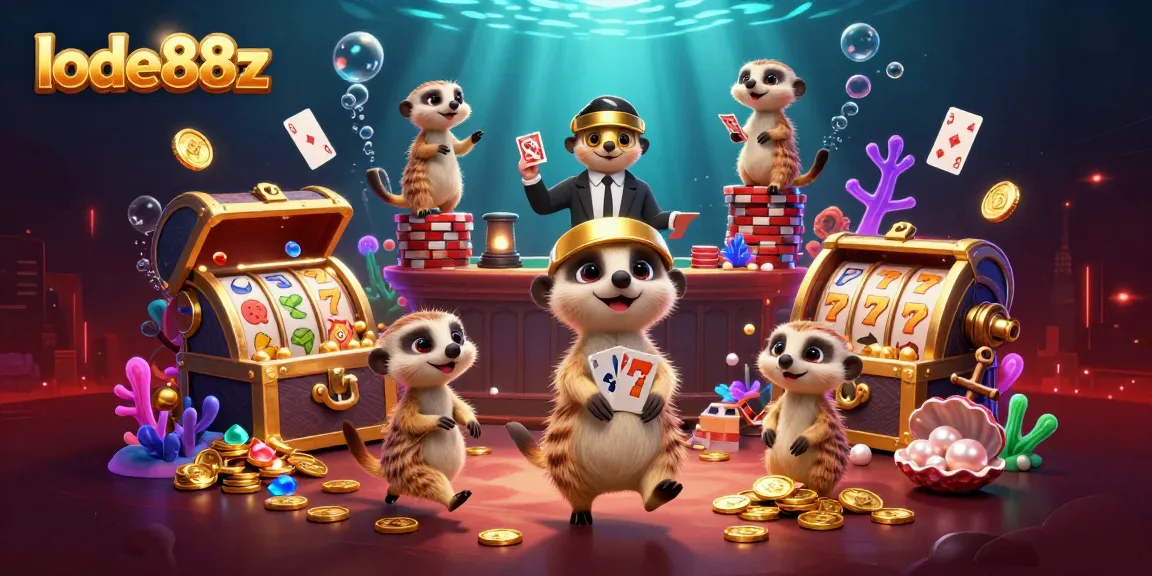 Experience excitement with lode88z's meerkats running a vibrant casino operation with dynamic game elements.