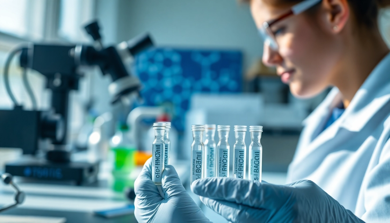 Investigating MOTS-c peptide in a professional laboratory setting with advanced research tools.