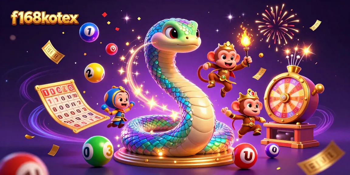 Experience thrilling games with the f168kotex rainbow serpent among vibrant lottery elements.
