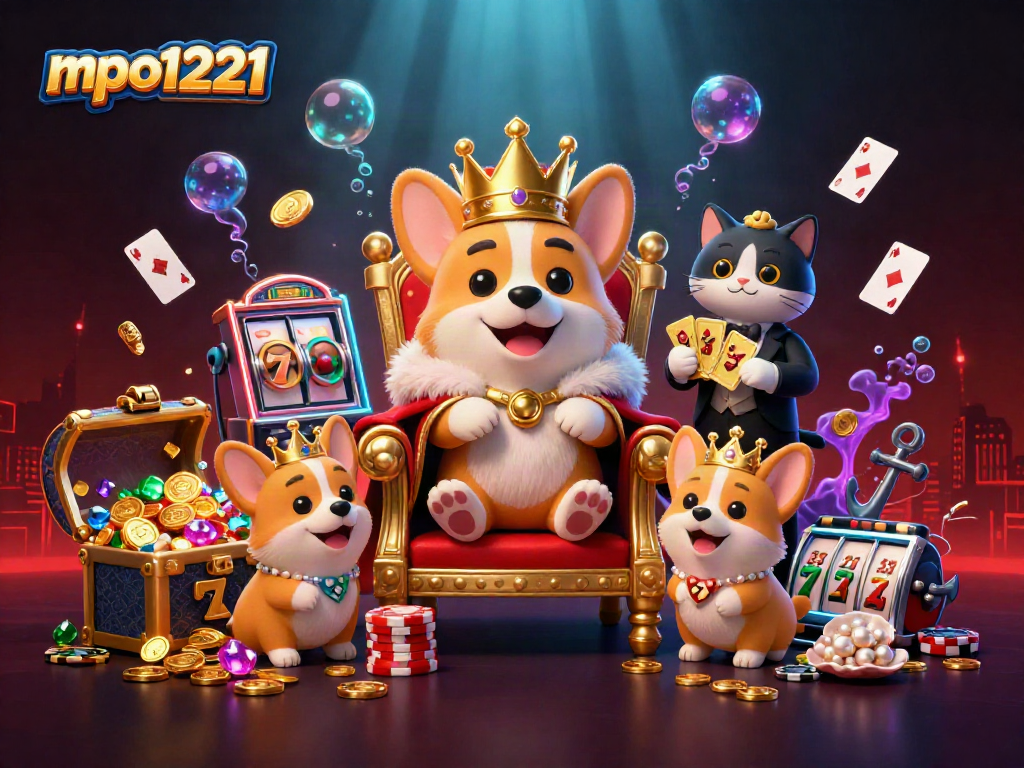 Play and win with mpo1221 through vibrant slots and exciting poker scenes in a colorful casino world.