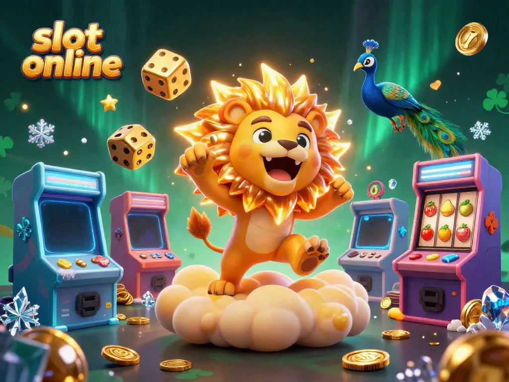 Experience thrilling slot online action with vibrant characters and dynamic casino elements in this stunning illustration.