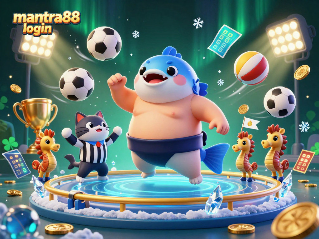 Place your bets with mantra88 login in a vibrant 3D casino scene featuring animated characters and dynamic game elements.