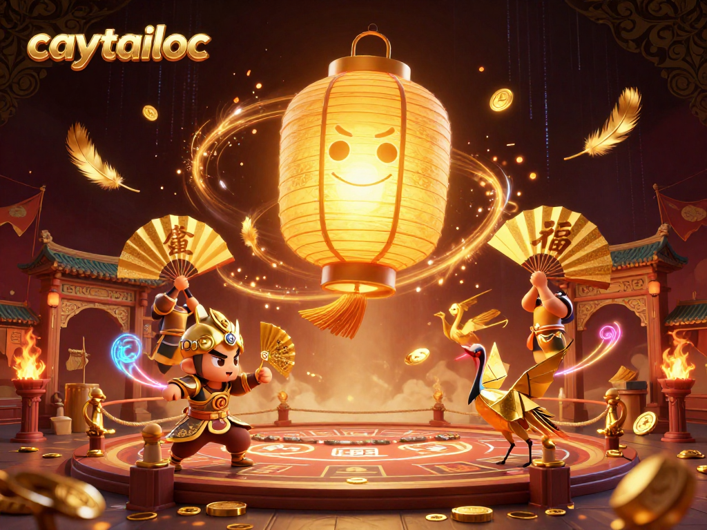 Spin and win with caytailoc as legendary characters and symbols illuminate a vibrant casino scene.