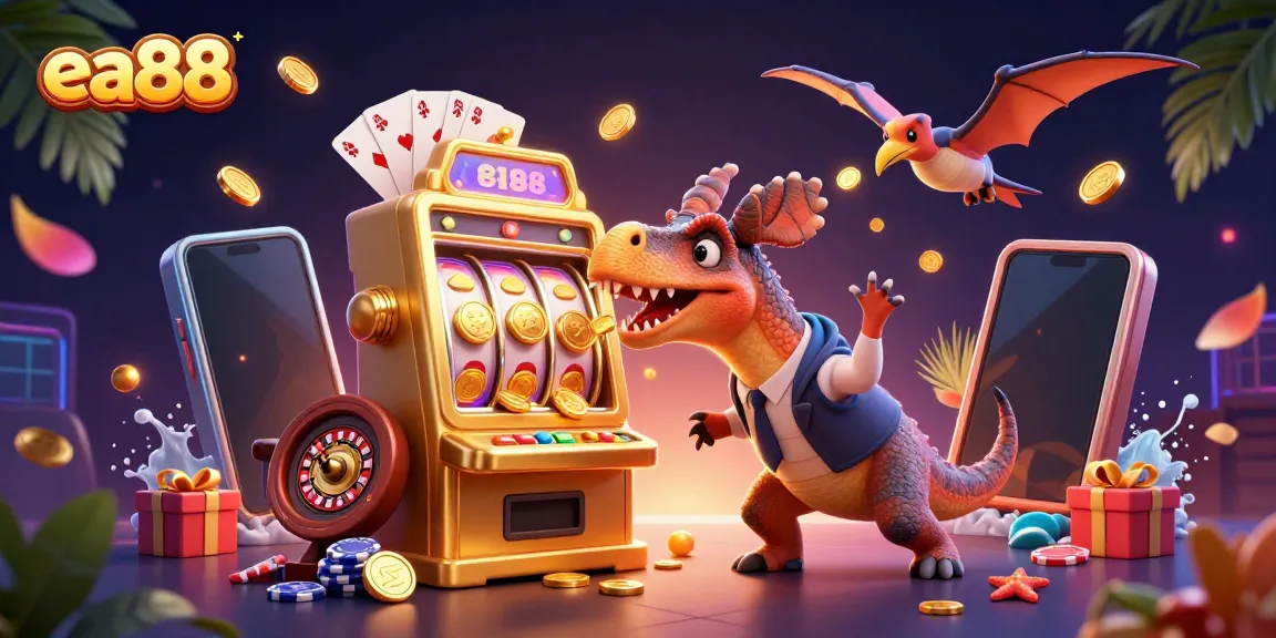 ea88 củng cố chỗ đặt cược với hình ảnh ngộ nghĩnh của khủng long trúng jackpot trong casino